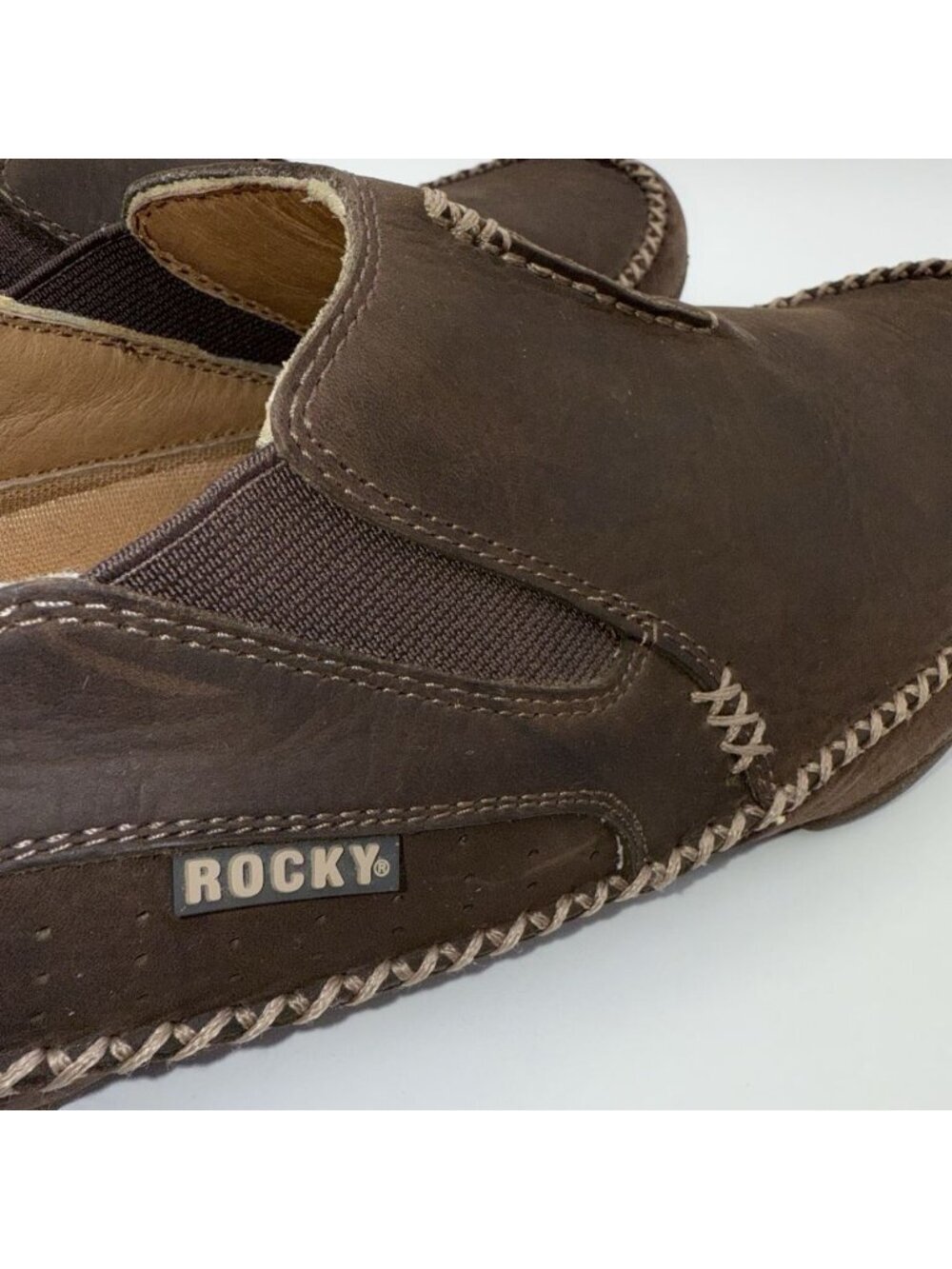 ROCKY 1045 Men’s Slip-On Brown Loafers Shoes Size Sz 11.5 - Picture 13 of 15